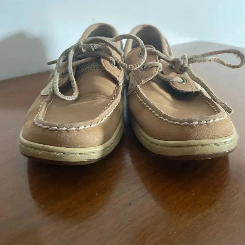 Brown Leather‎ Sperry Top Siders Boat Shoes Loafers Flats GUC! Size 6.5 #71 - Image 6