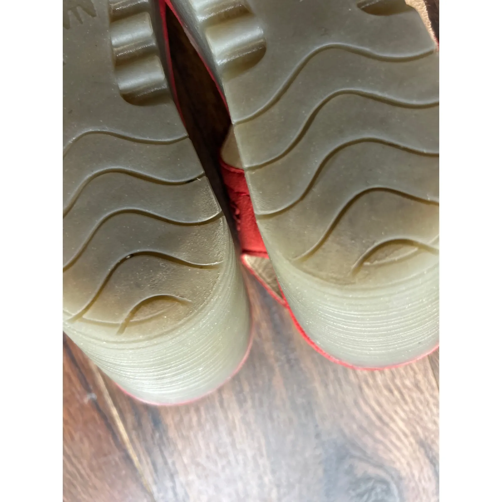 Fly London Wedge Slingback Sandals Open Toe Lace Up EU41 US 10 10.5 Ylfa Nubuck - Image 5