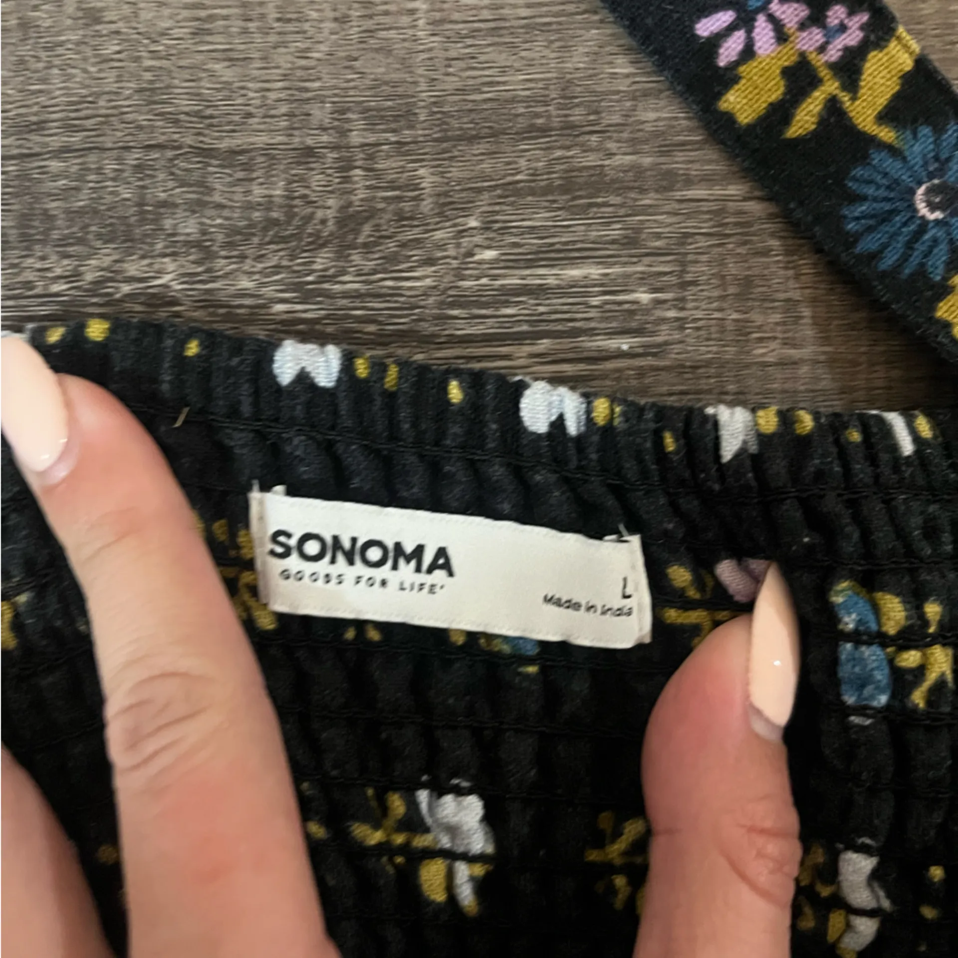 SONOMA Goods For Life Cami Linen Blend Midi Dress in Black Floral - Image 4