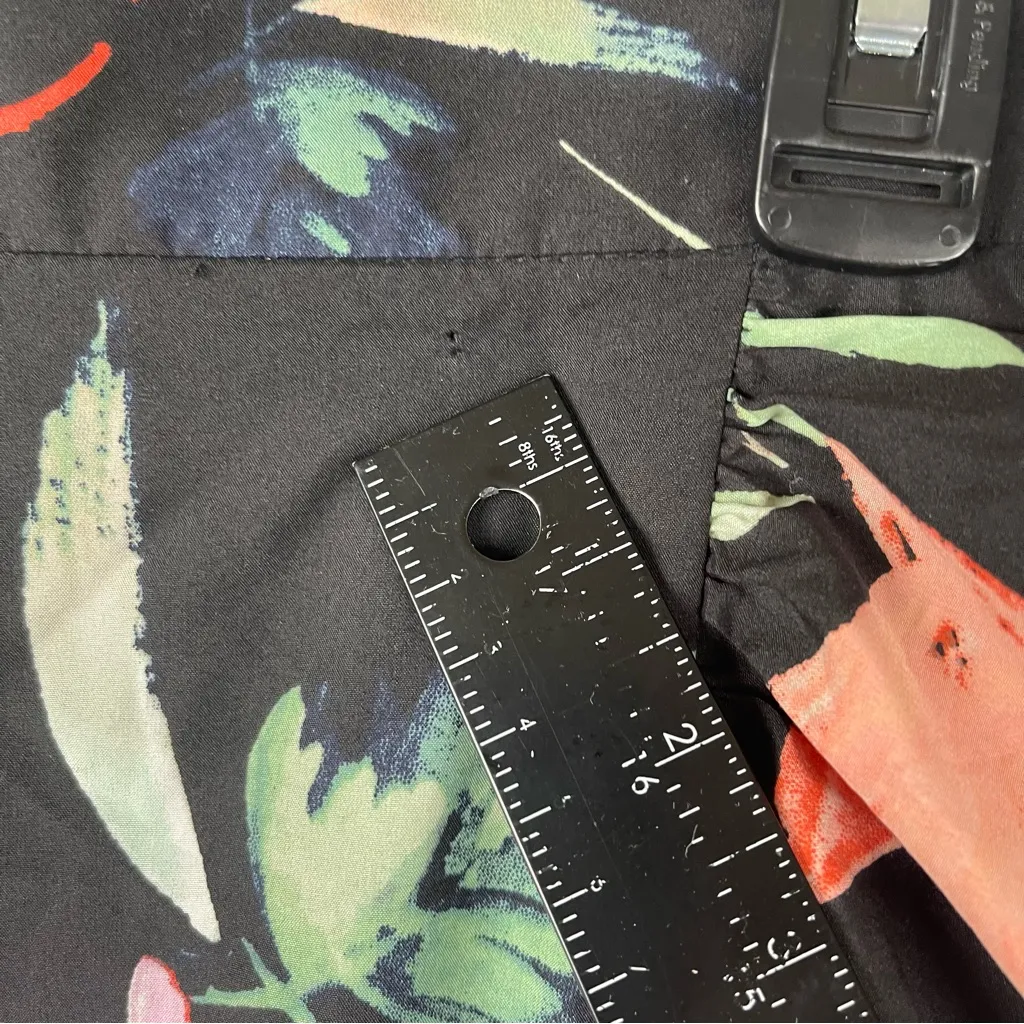 Eliza J Womens Size 10 Floral‎ Taffeta Ruffle Flouncy Skirt Black - Image 6