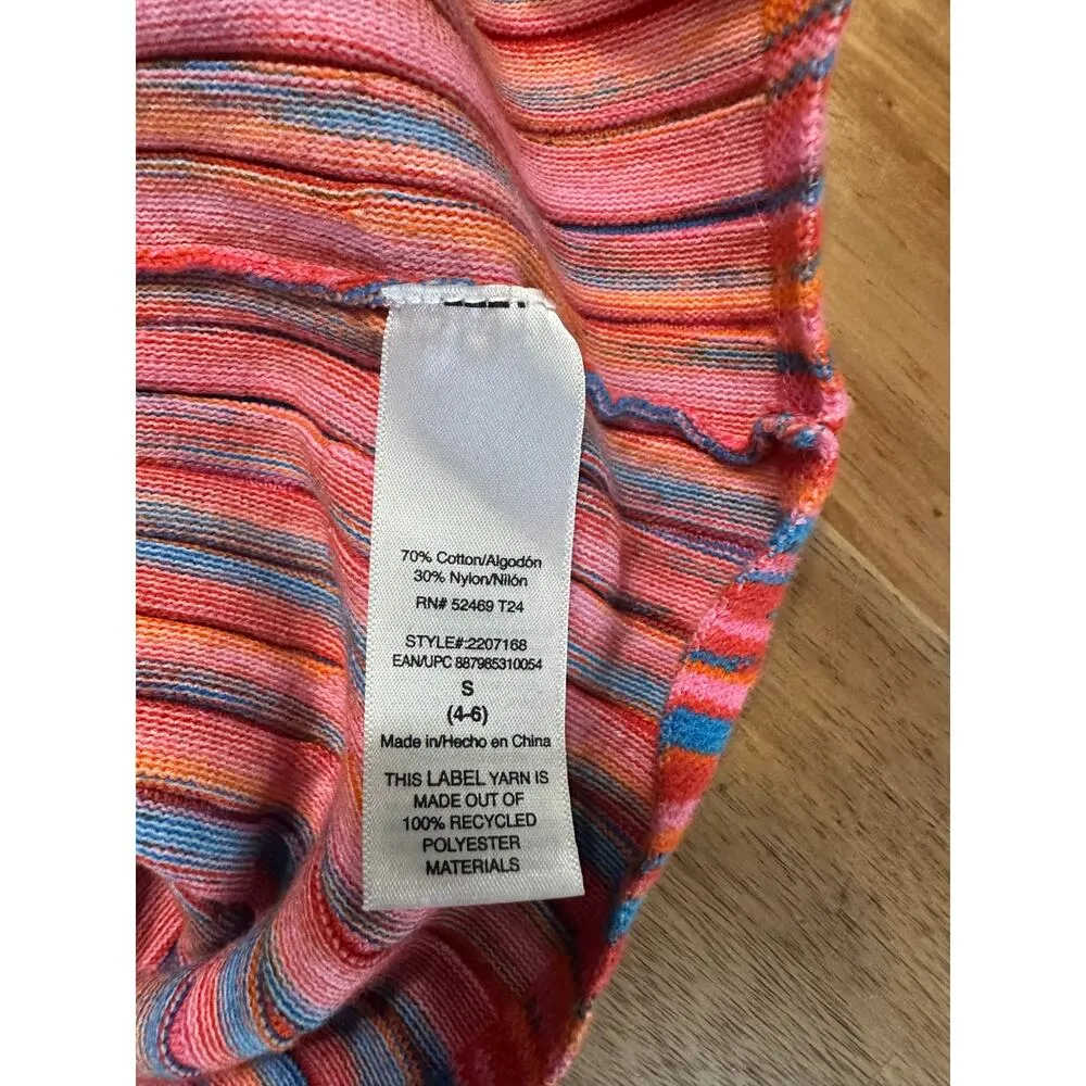 Scoop Micro Stripe Midi Dress Pink - Image 8