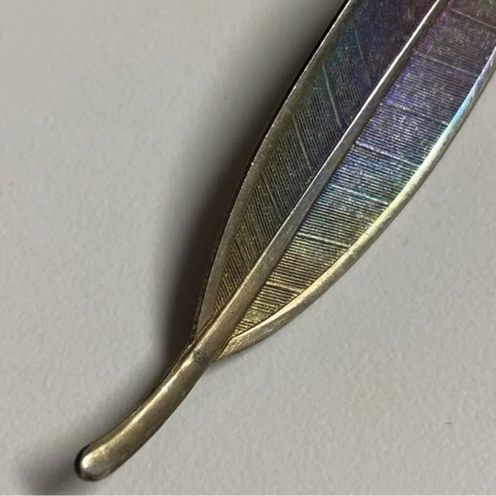Vintage Sterling Silver Leaf Brooch Pin Unsigned BeauSter Motif Beaucraft 1950s - Image 3