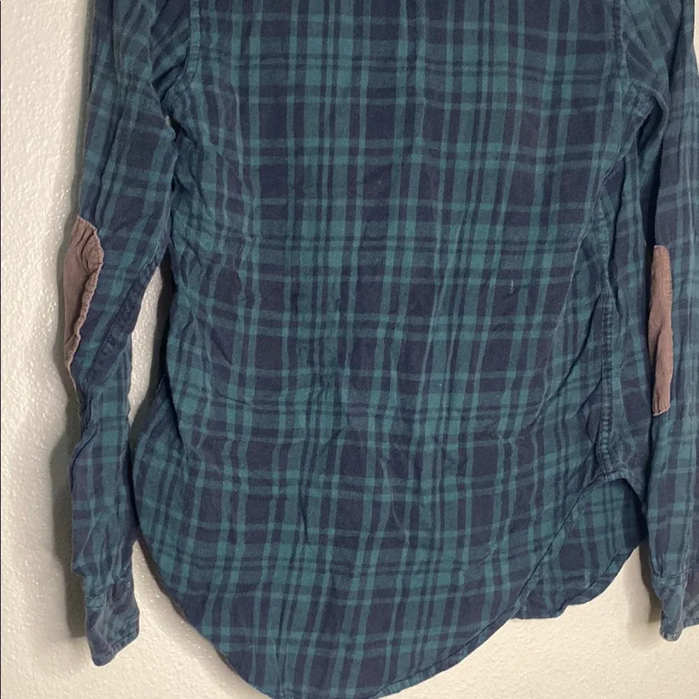 KAVU  Green Button Down Shirt with Plaid Pattern - Image 5