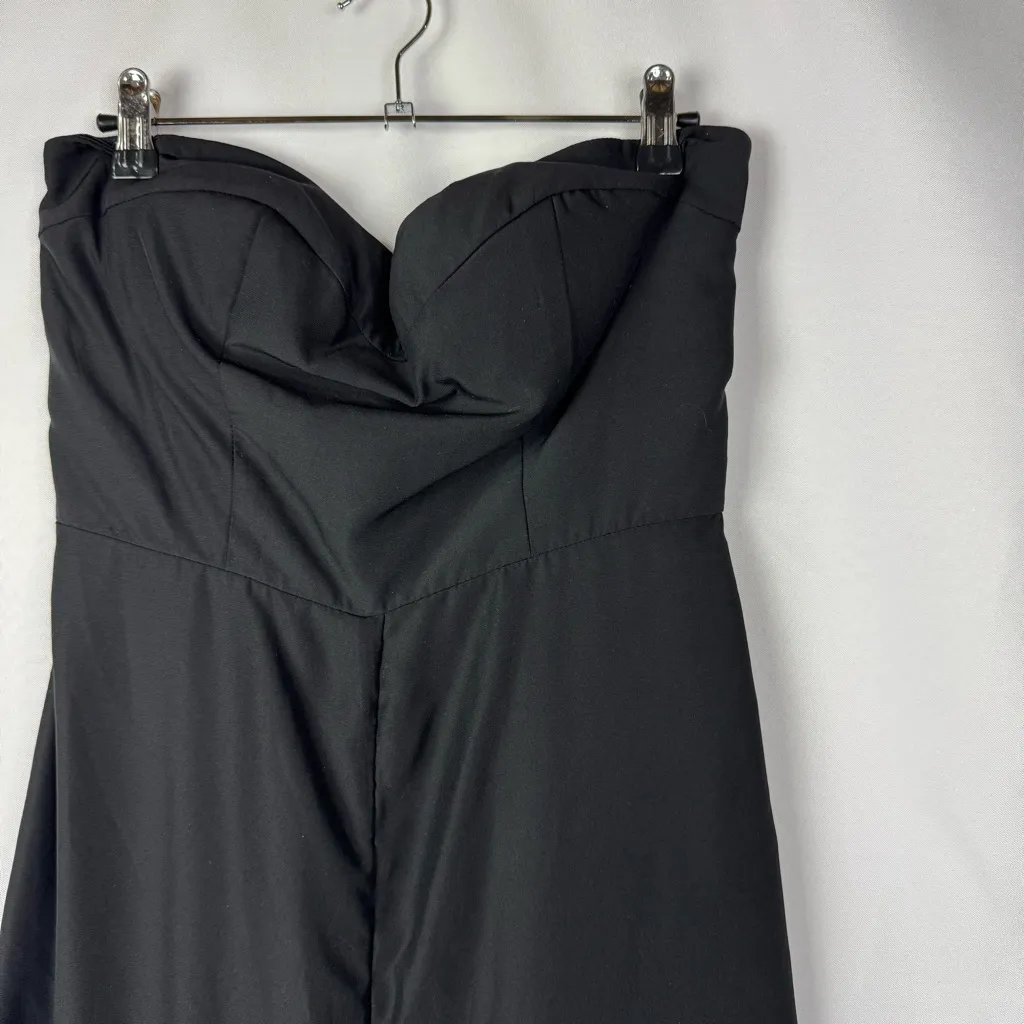 Rampage  Black Strapless Tie Back Wide Leg Jumpsuit M - Image 3