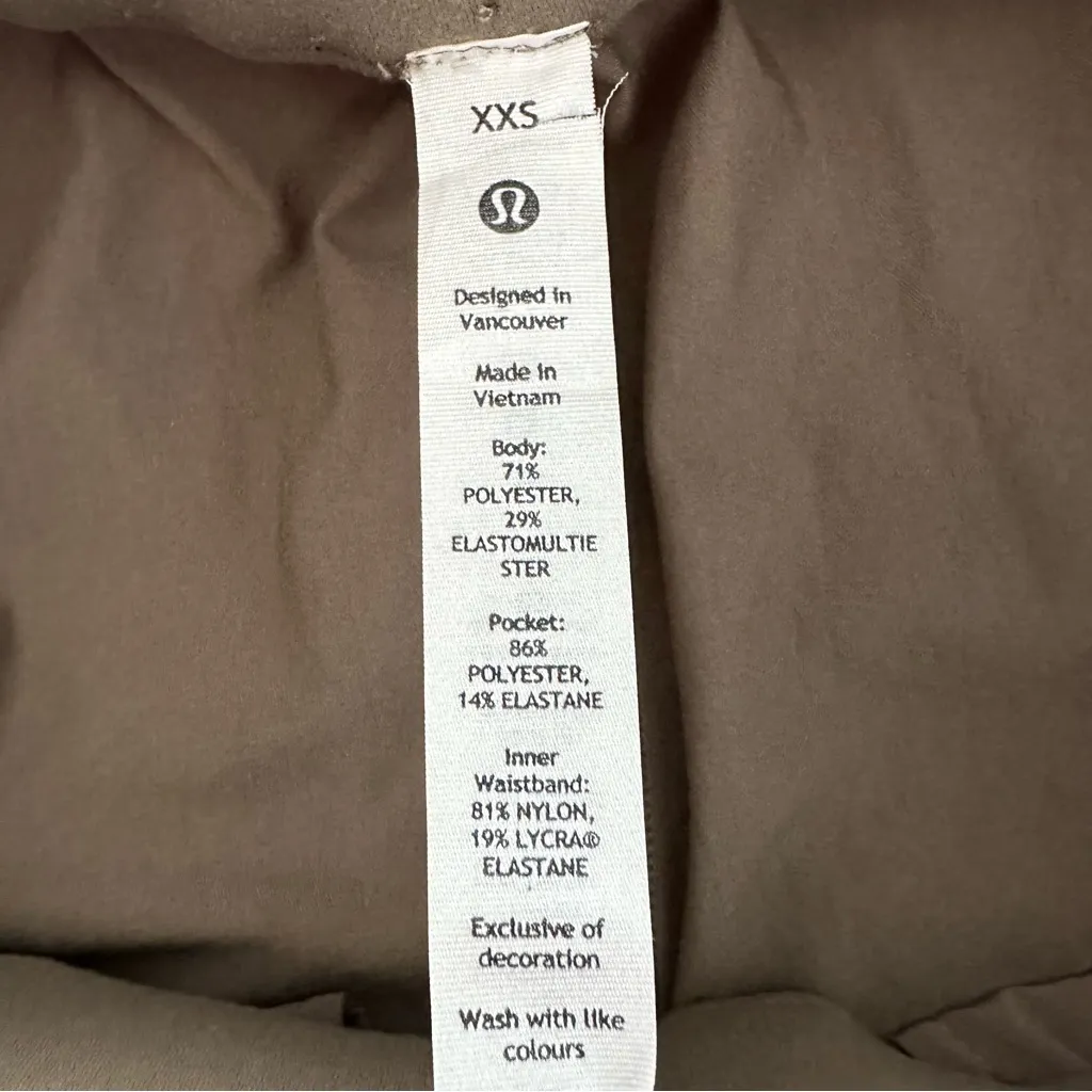 Lululemon Women’s Cinchable Waist High Rise Woven Shorts 3.5” Olive Green XXS - Image 4