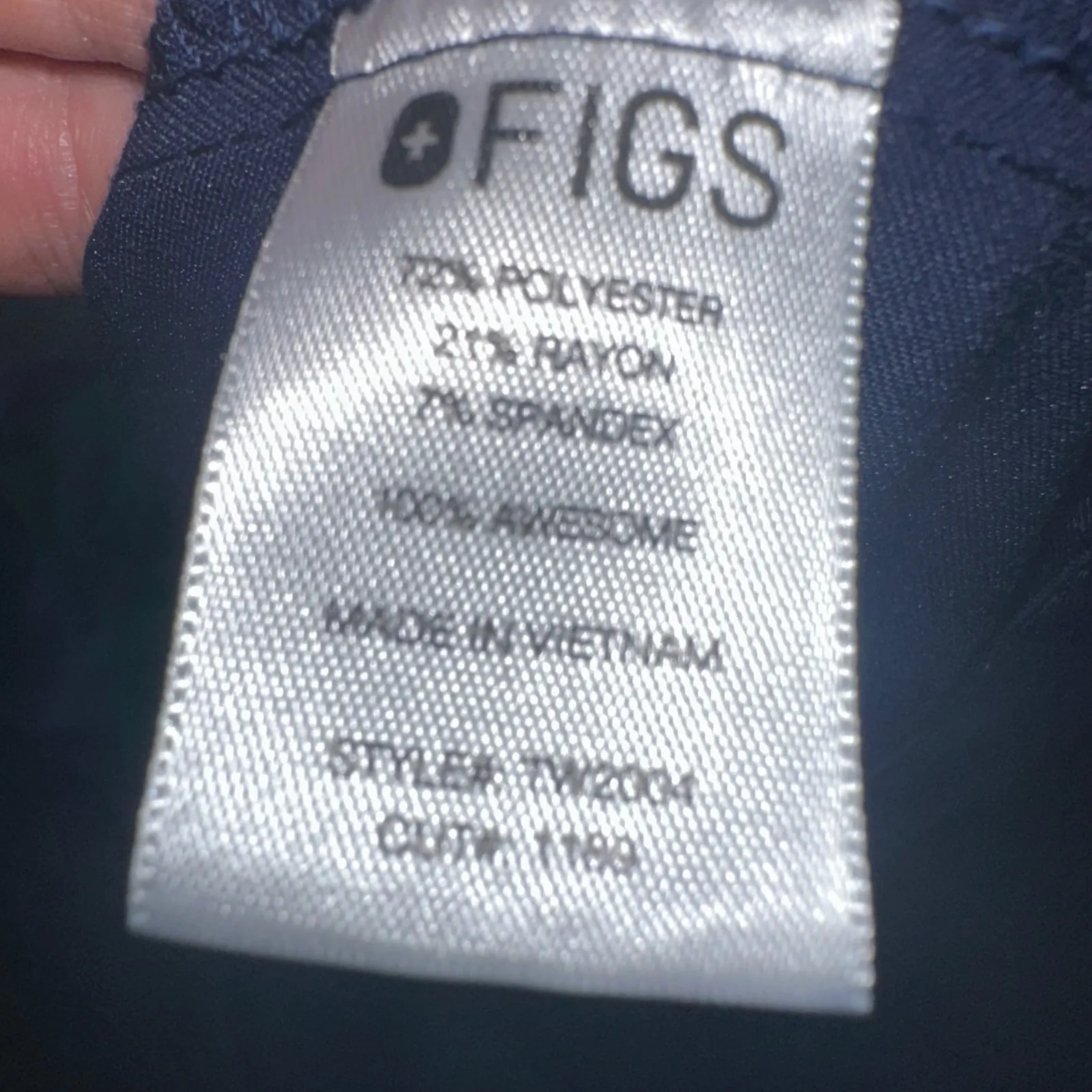 FIGS‎ Technical Collection Scrub Top Medical Short Sleeve Round Neck 2 Pocket XS - Image 6