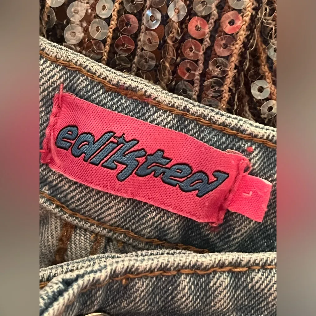 Edikted Long Denim Skirt with slit large - Image 7