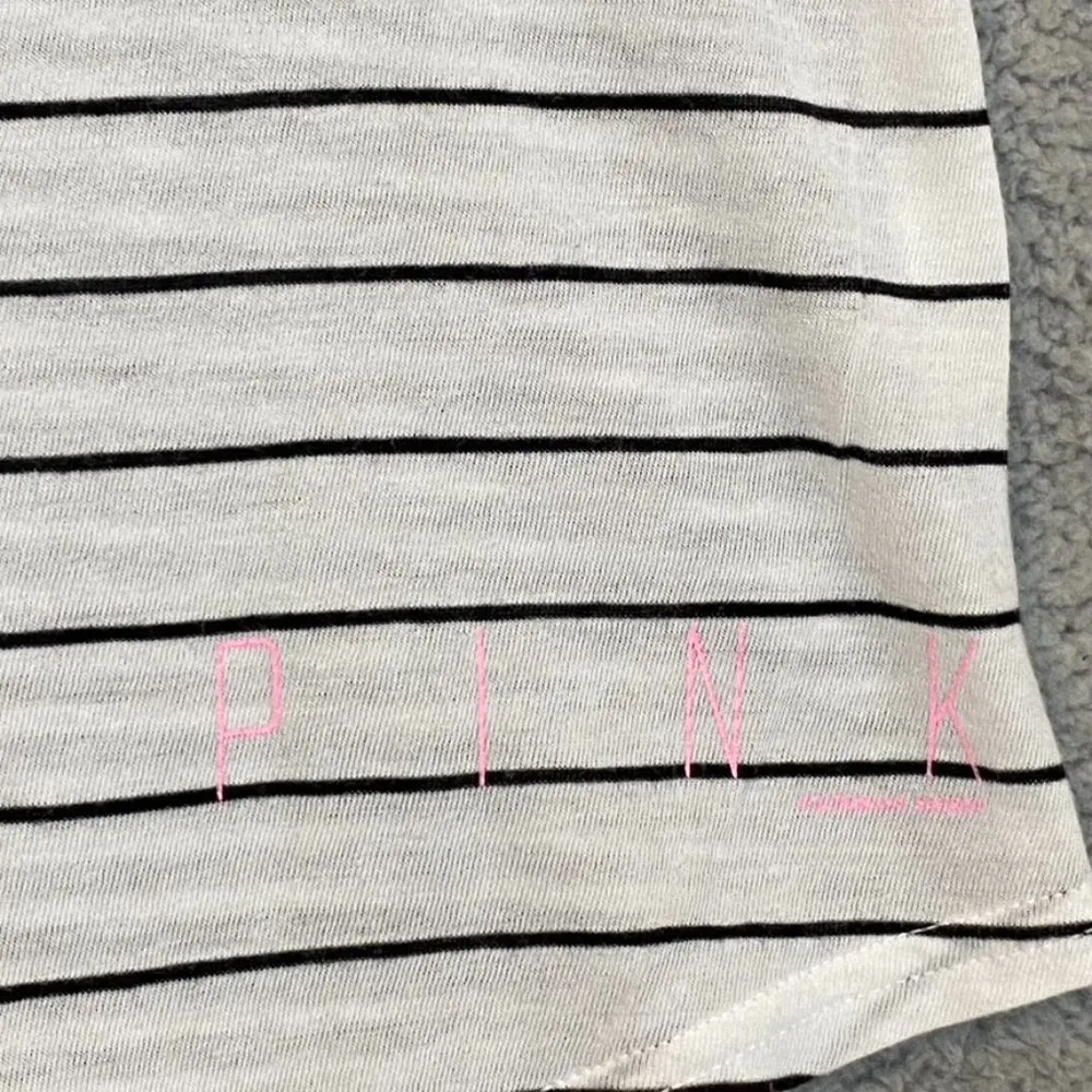 PINK Victoria’s Secret Tank Top Size XS Striped Low Cut Back Oversized - Image 5