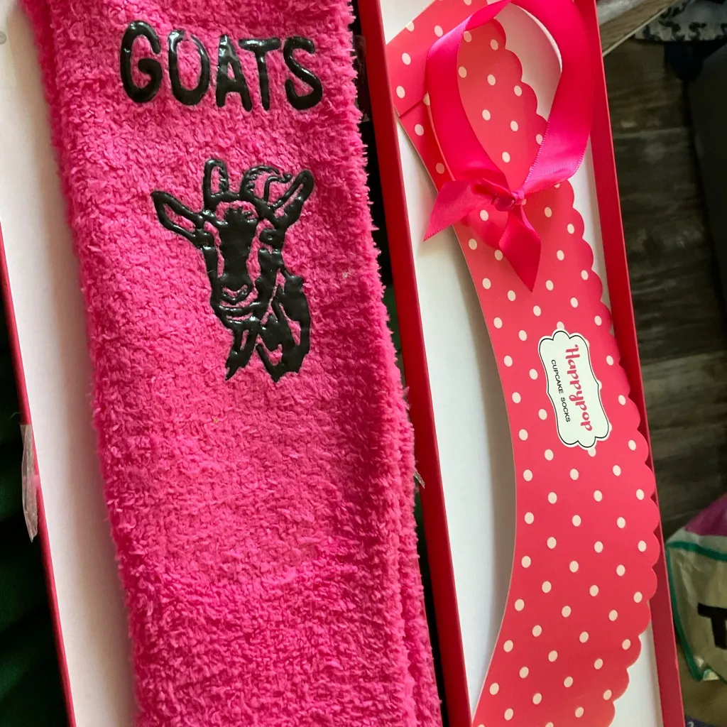 Happypop Gift Box of GOAT Lover Socks. Includes Wrap to Make Cupcake Socks Pink - Image 2