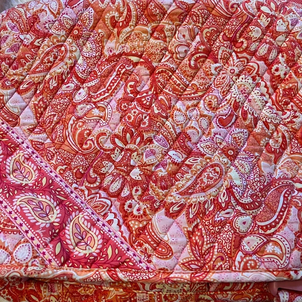 Vera Bradley Retired "Sherbet" Laptop Messenger Bag – Adjustable Strap & Pockets - Image 2