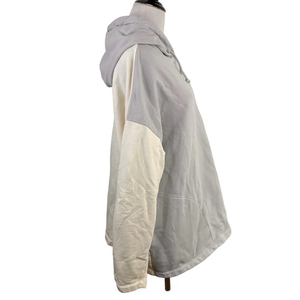 Outdoor Voices Grey & Cream Colorblock Hoodie Size Medium - Image 4