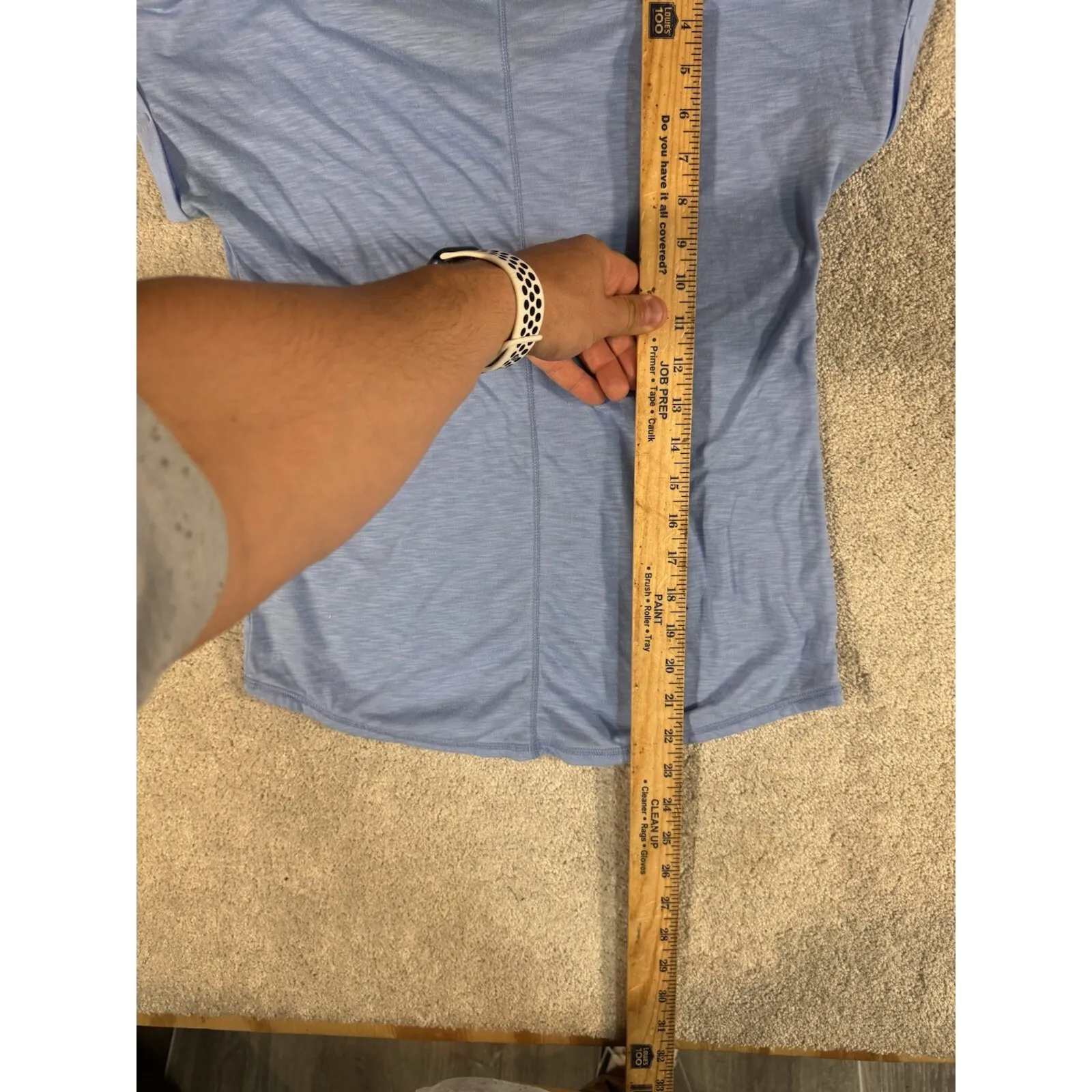 Lilly Pulitzer Luxletic Shirt Womens XXS Baby Blue Cuffed‎ Short Sleeve Active - Image 8