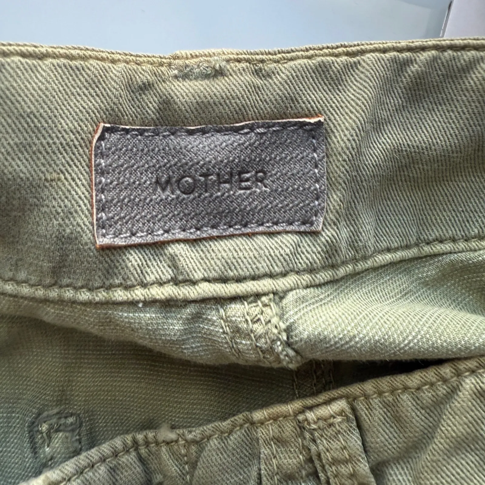 MOTHER Womens Size 28 Green Crop Utility Pants‎ Casual Linen Blend Trousers - Image 4