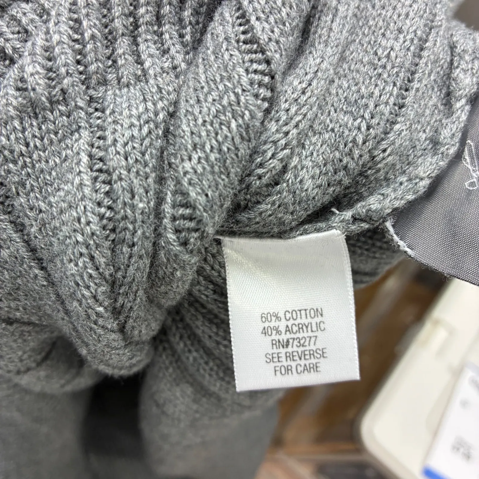 Simply‎ Vera Vera Wang Gray Turtleneck Sweater Ribbed Knit Womens Size M Casual - Image 4