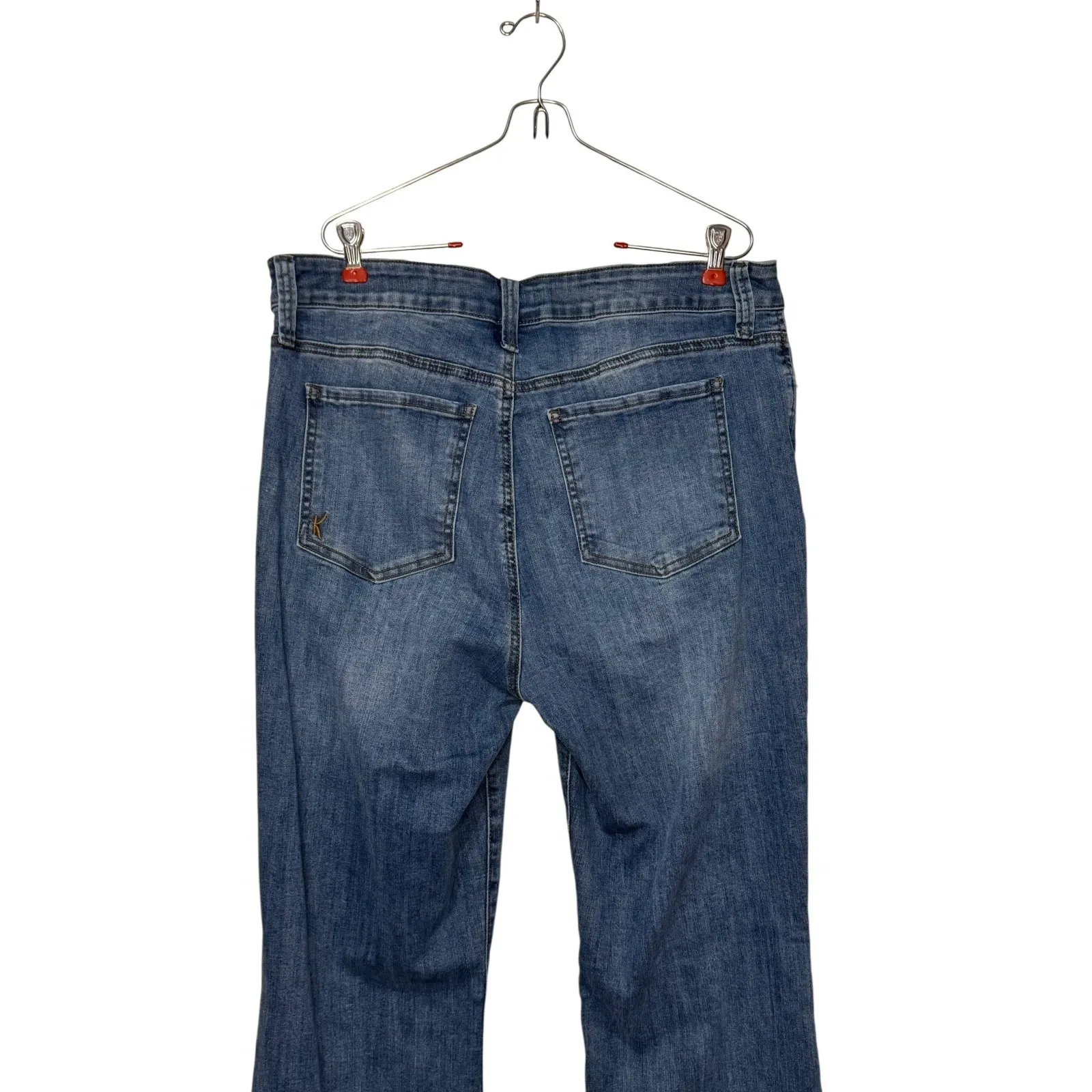 Kut from the Kloth Women's Jeans Wide Leg Hi Rise Stretch Mid-Washed Denim Sz 16 - Image 9