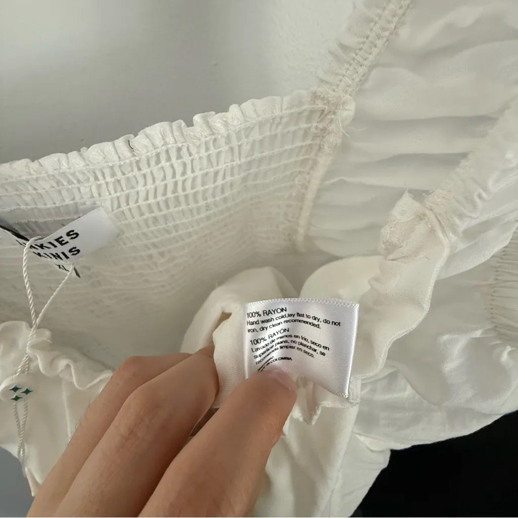 Frankie’s Bikinis XL NEW Christabelle Gauze Dress White - Image 8