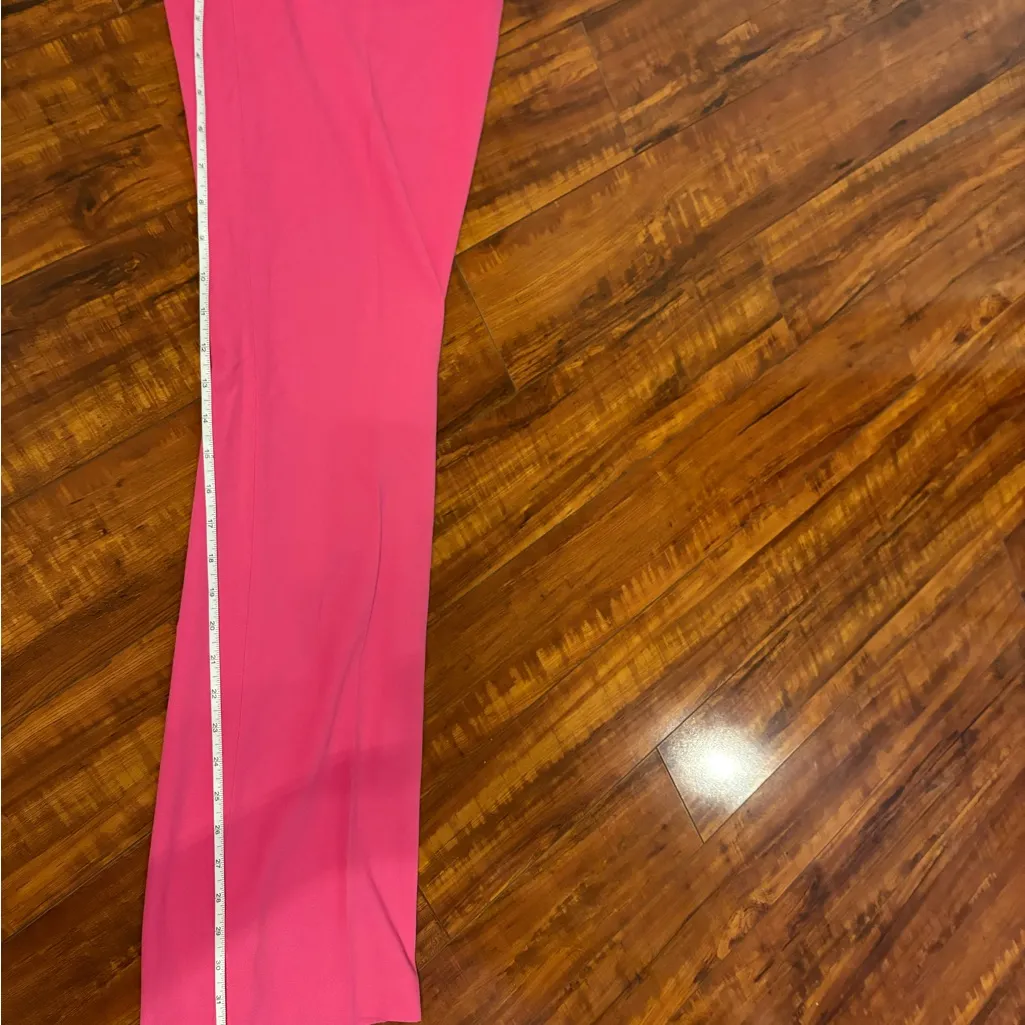 Alice + Olivia pink Pompey pleated front high waisted wide leg trousers pants 6 - Image 13