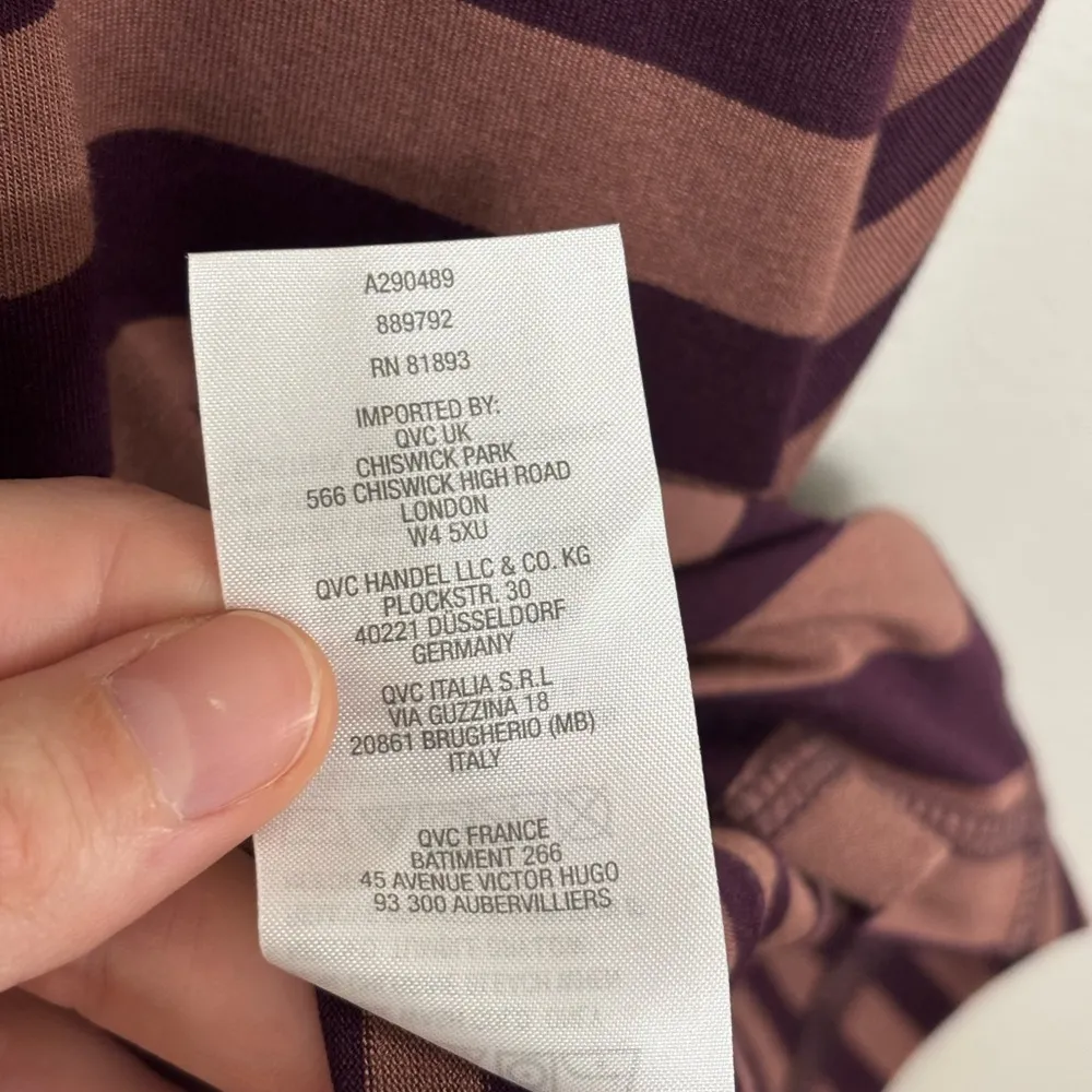 LOGO Lori Goldstein Long Line Striped Button Down Vest Top - Size M - Image 6