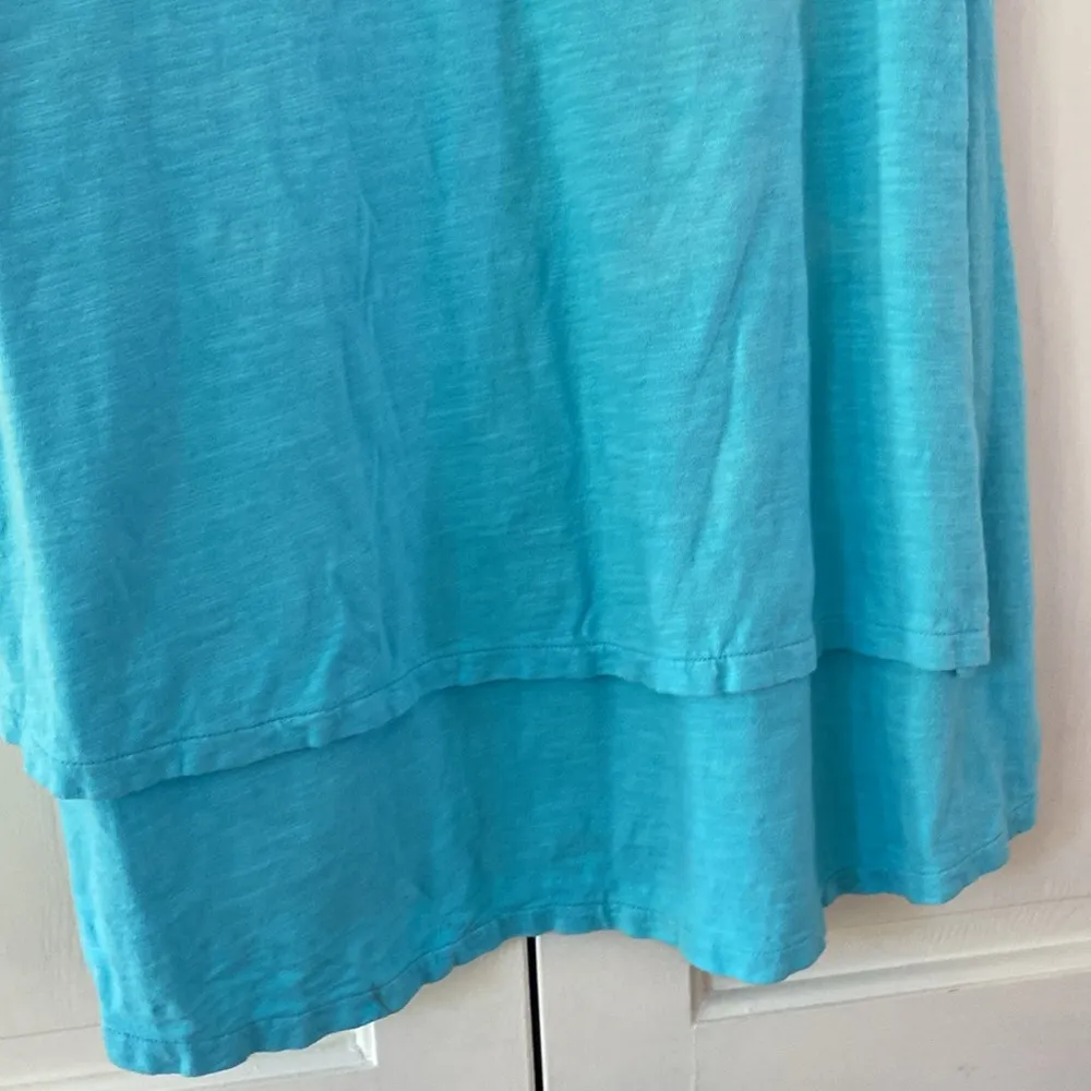 Neon Buddha Blue Layered Cotton Dress Sleeveless‎ Comfort Pool Beach Size XS - Image 11