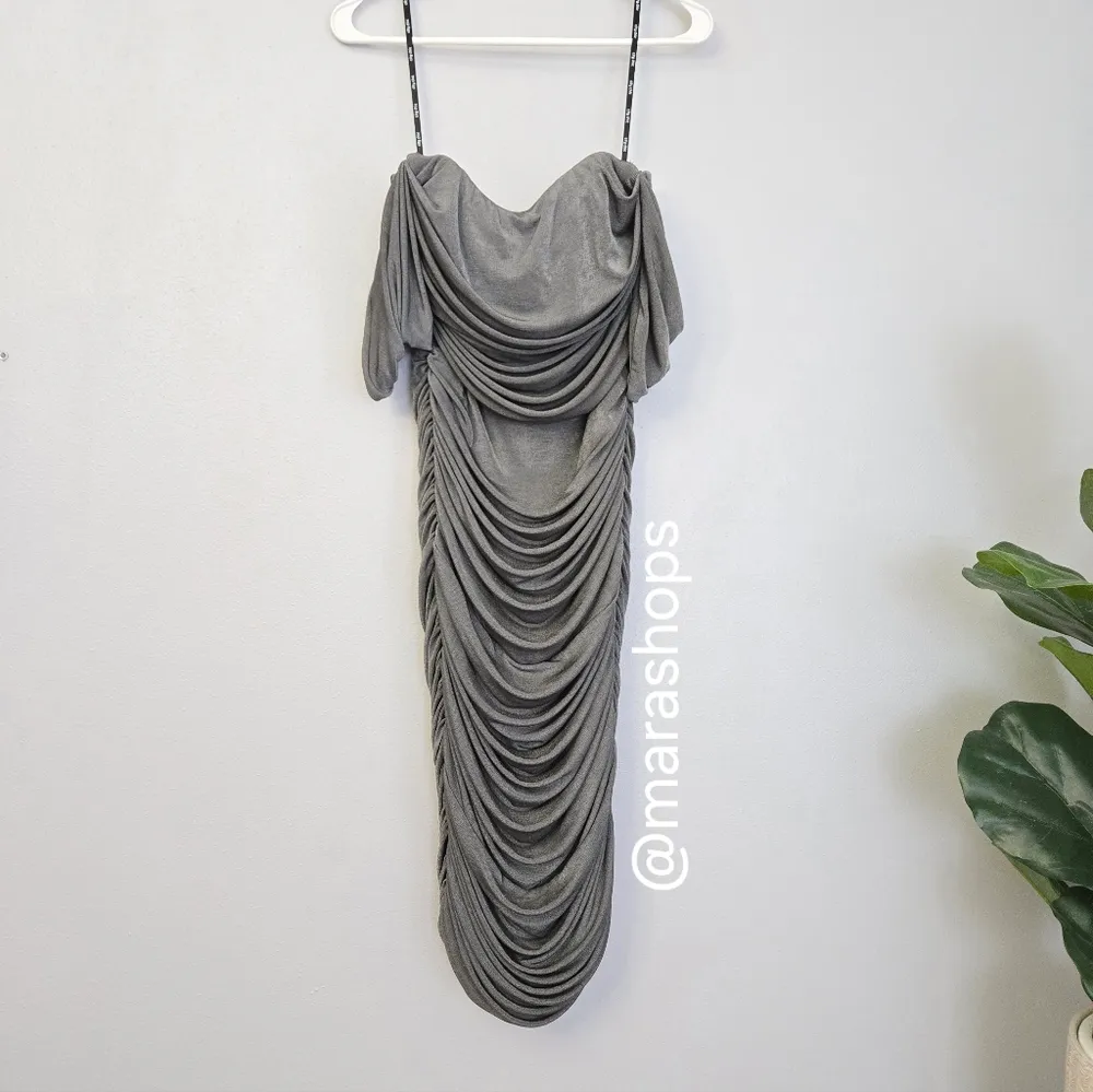 City Chic Luminosity Gunmetal Dress - Image 3