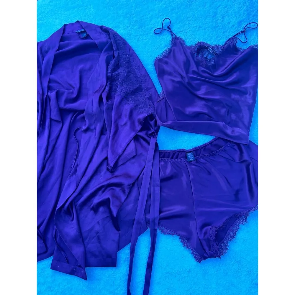 Victoria's Secret Satin 3 Piece Set (Tank Top,Bottoms & Robe) - Image 2