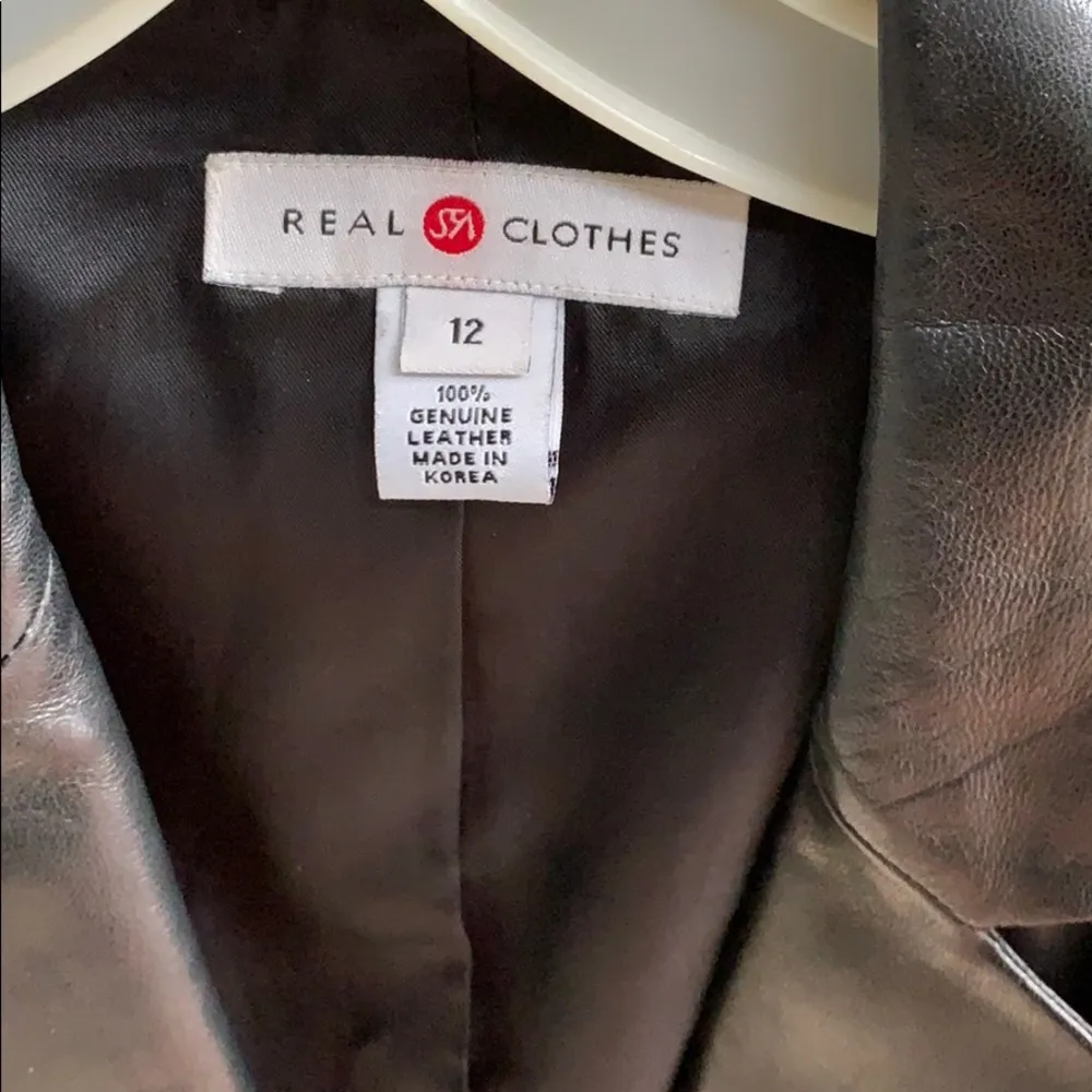 Real clothes leather blazer Size 12 - Image 2