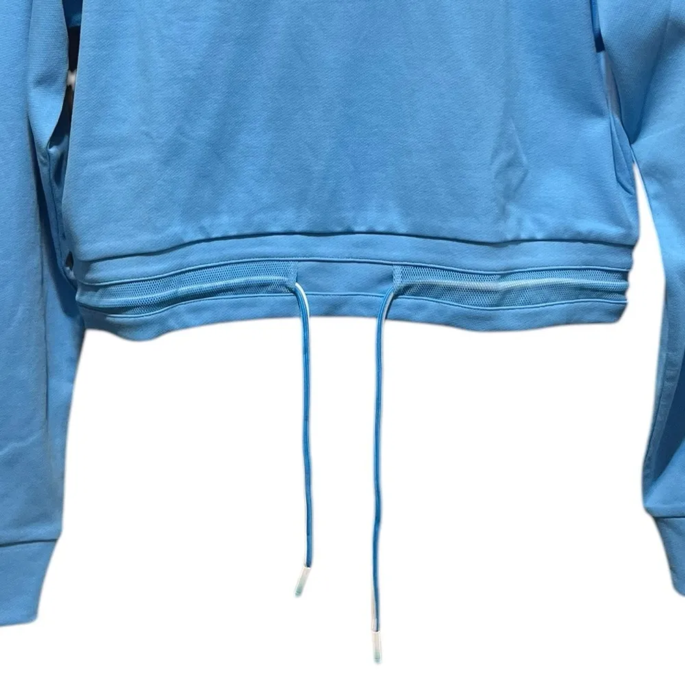 Zyia NWT Blue Uppercut Crop Hoodie size Medium - Image 5