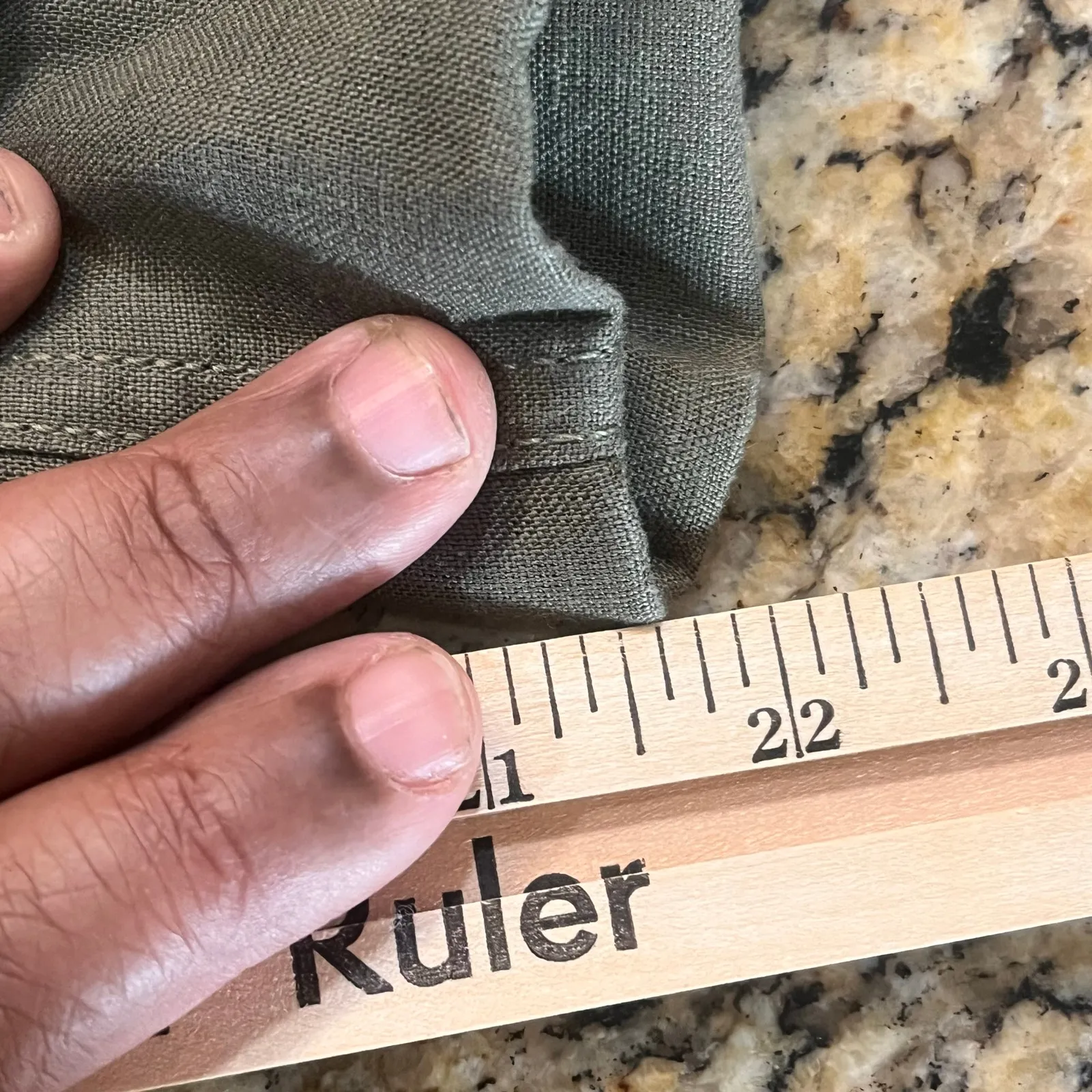 Old Navy Pants Womens 12‎ Olive Green Low Waist Pant Woven 100% Linen Light - Image 8