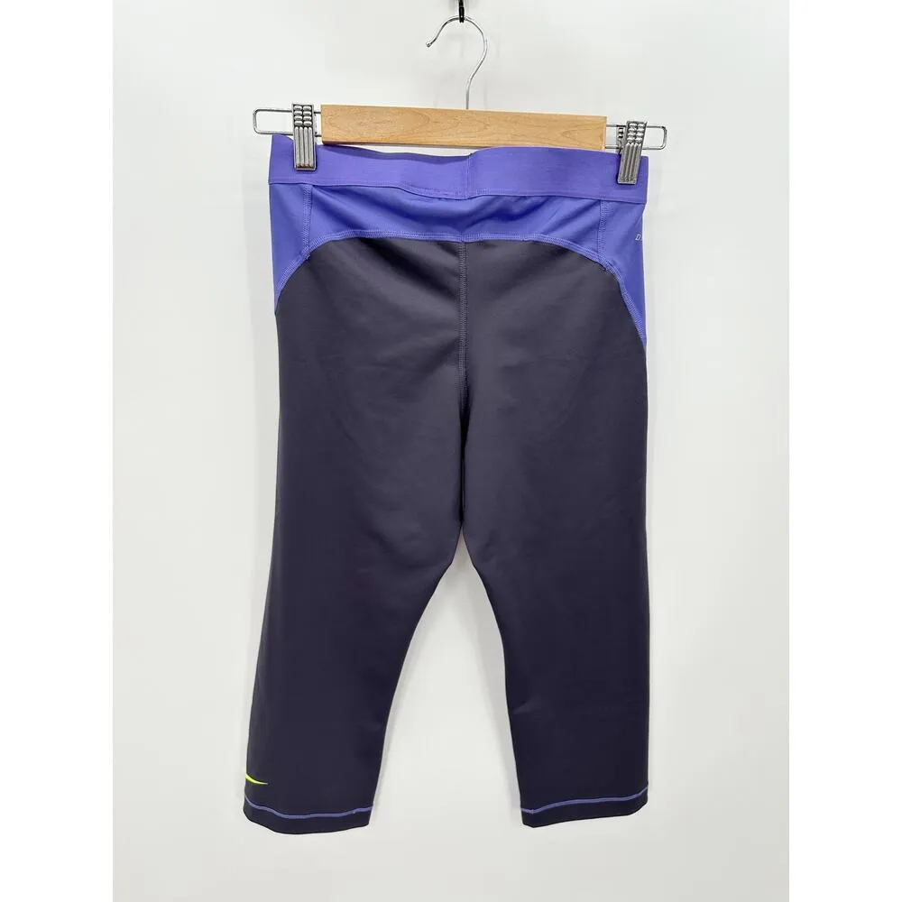 Nike Pro Purple Base Layer Caprim Pants Cropped Compression Womens Size Medium - Image 2