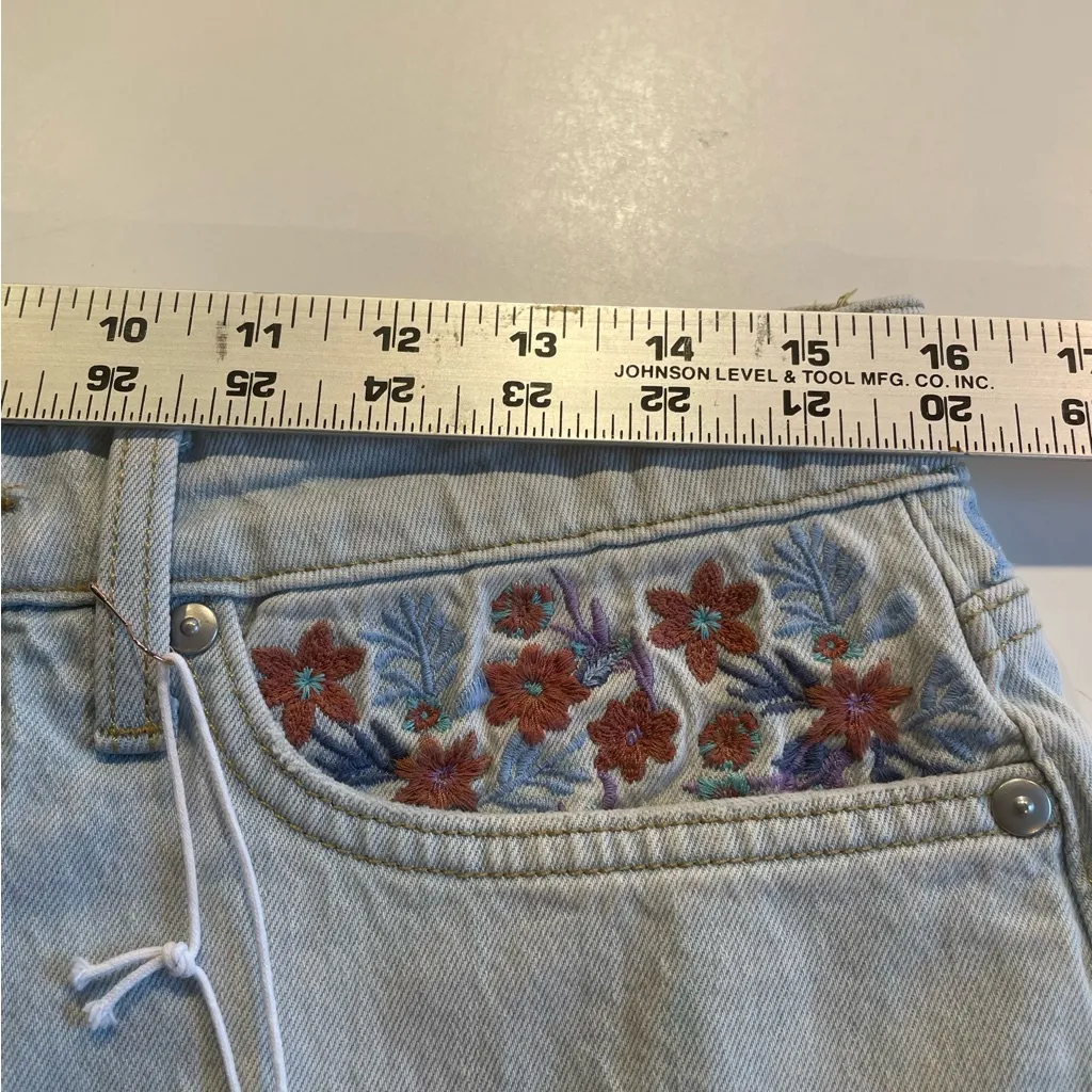 LC Lauren Conrad Jeans Women's 10 Blue Light Wash Super High Rise Crop Jeans NWT - Image 12