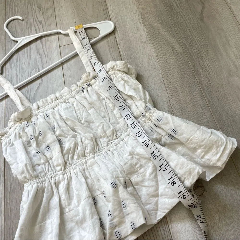 Anthropologie The Odells Madelyn Ruffled Cami Tank Top White (xsmall) stretchy - Image 10