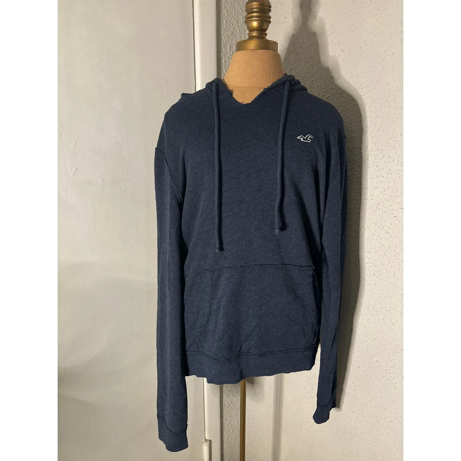 Hollister Navy Hoodie M Unisex Preppy Utility Cozy Comfy Classic Preppy Nautical Blue Size M - Image 3