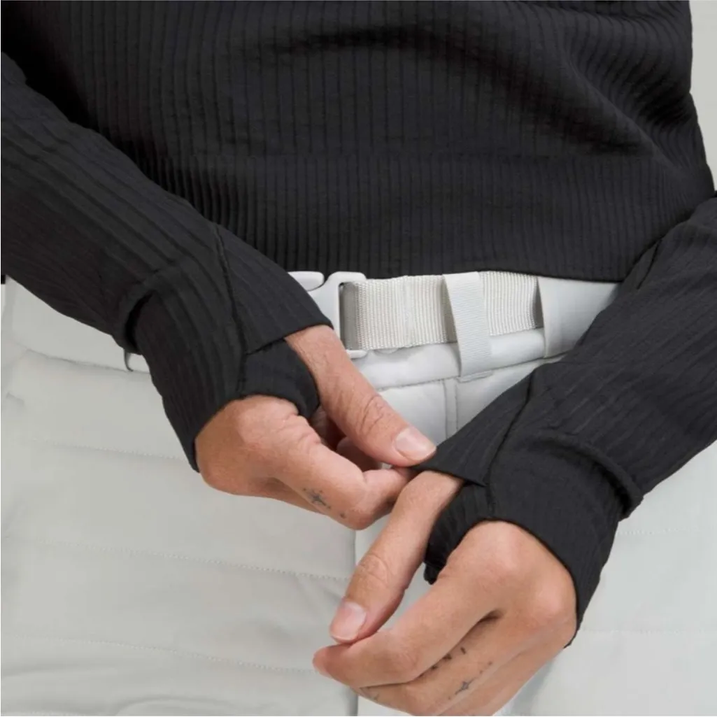 Lululemon Rest Less Cropped 1/2 Zip Sz 12 - Image 2