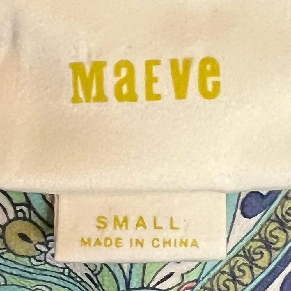 Anthropologie Maeve Silk Floral Tunic Top Size S Boho Chic Flutter Sleeve Blouse - Image 6