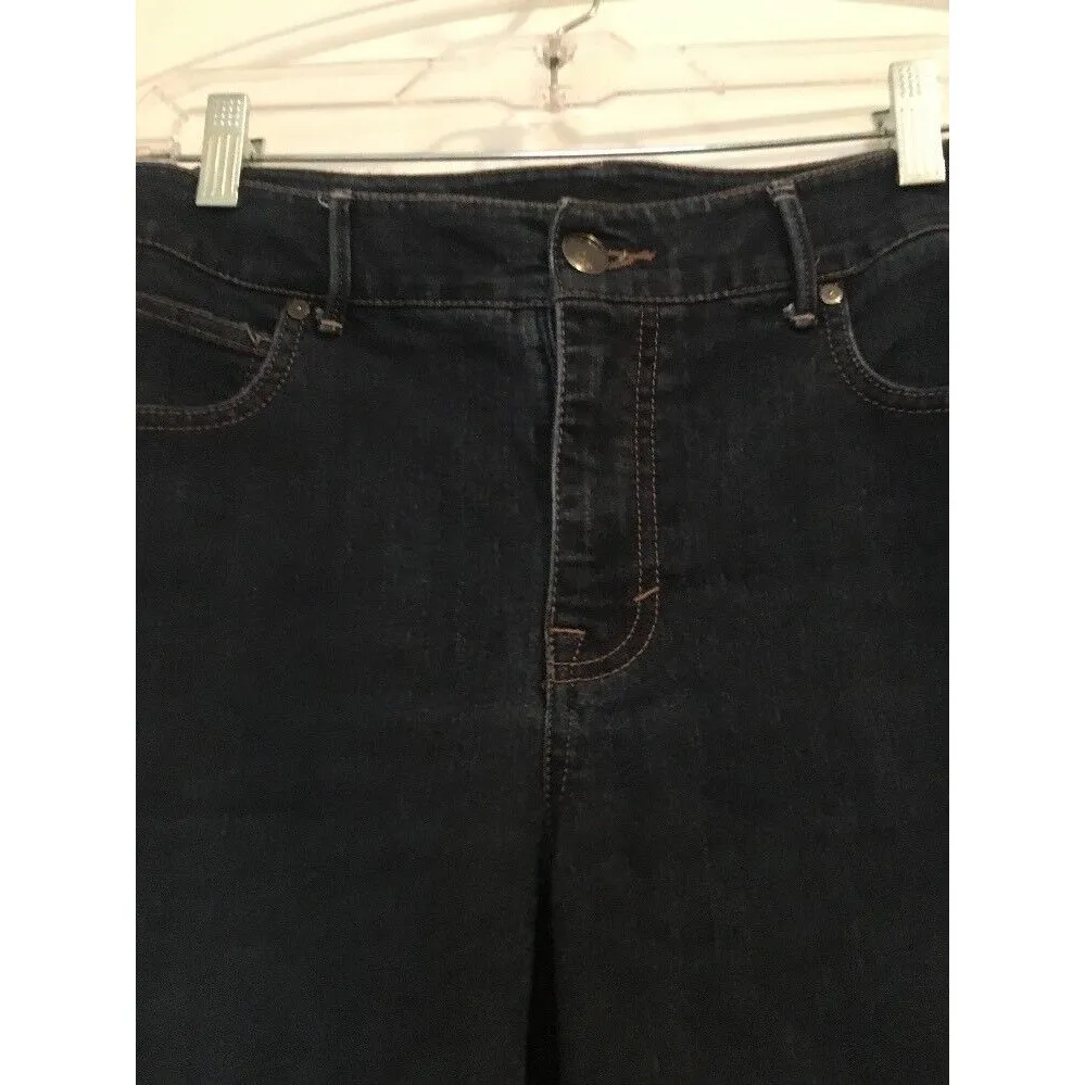 Nine West Women's Capri Crop Blue Denim Jeans Bottoms Size 10 - Image 5