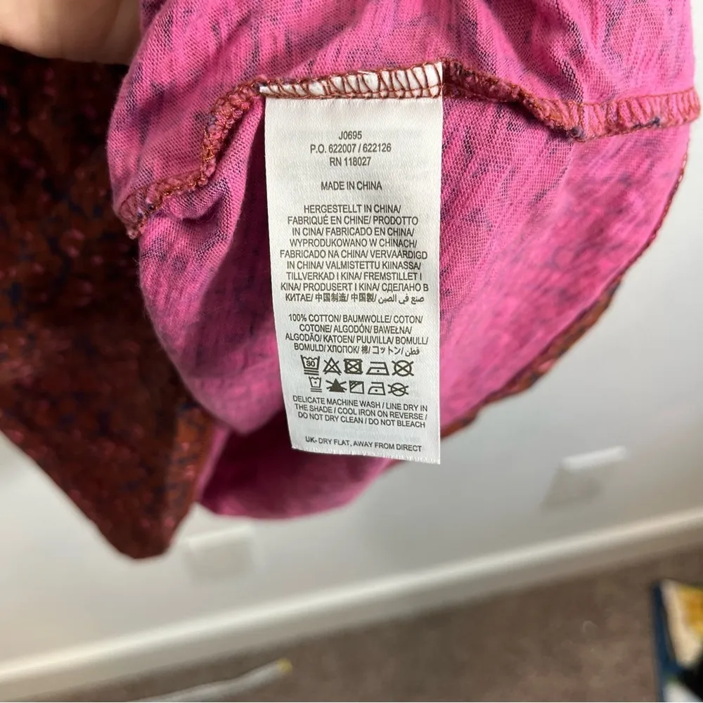 Boden Brown Floral 100% Cotton Comfy Lounge Sleep Dress 12R Size 12 - Image 4