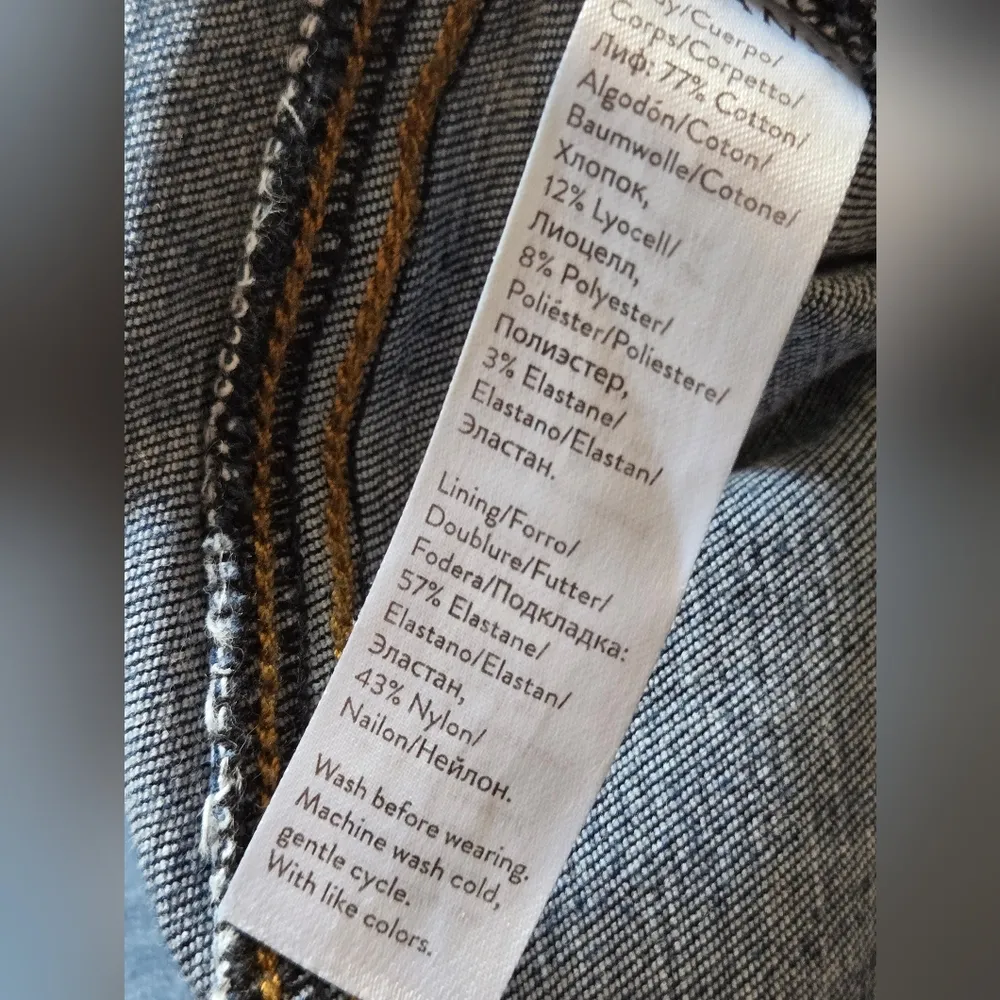 SPANX Distressed Skinny Denim Leggings Stretch 20203R Women's Xl - Image 11