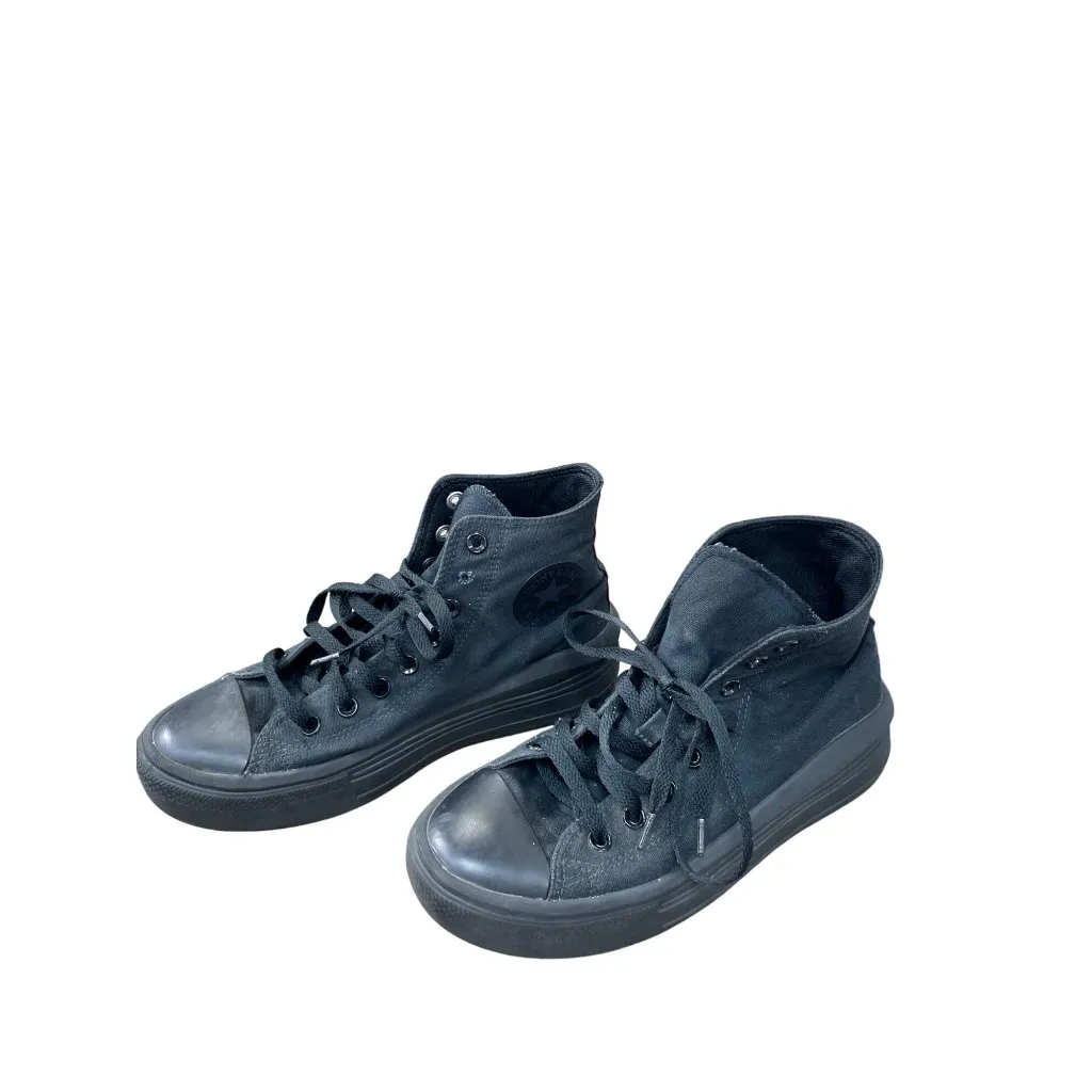 Converse All Star Womens Black High Canvas Platform Sneakers Size 9 SKU 9045 - Image 3