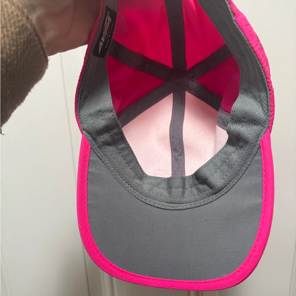 Avia Hot Pink Grey Adjustable Running Hat with Reflective Patches One Size - Image 5