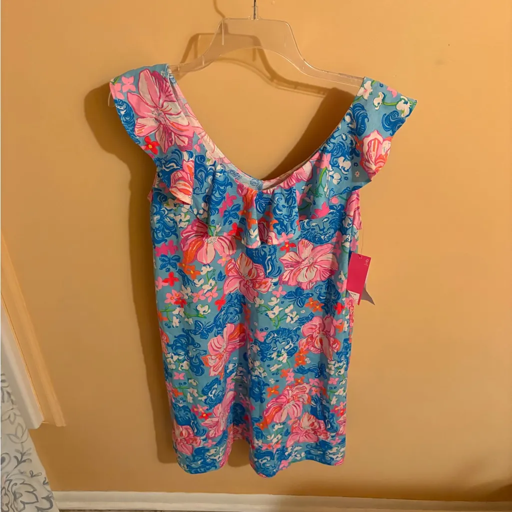 NWT Lilly Pulitzer Alessa Dress in Luscious Lions Surf Blue - Image 4