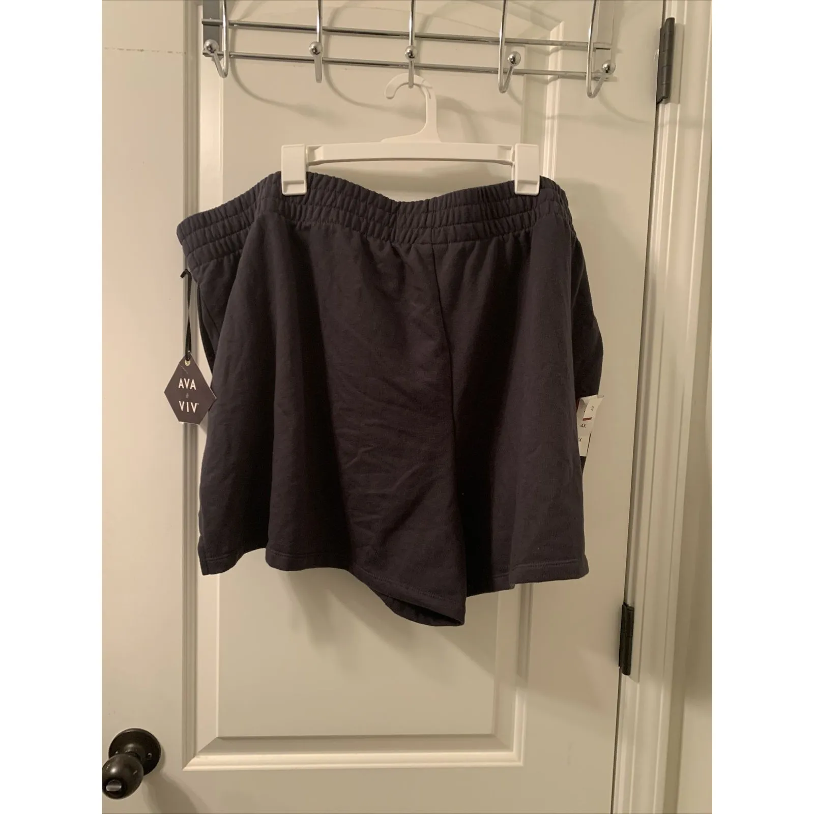 Ava & Viv Women's Plus Athletic Jogging Shorts Sweat Material Size 4X Charcoal - Image 9