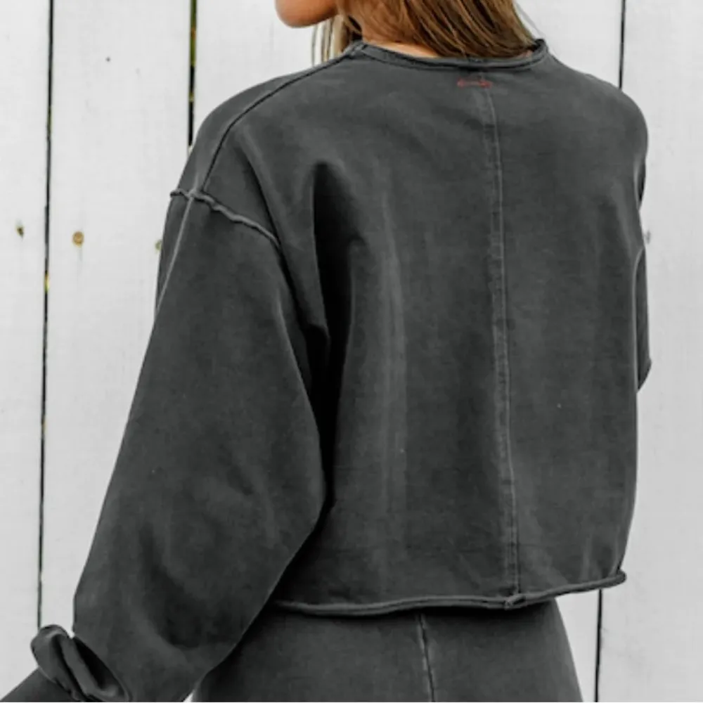 People of leisure organic cotton cropped sweatshirt Size M - Image 2