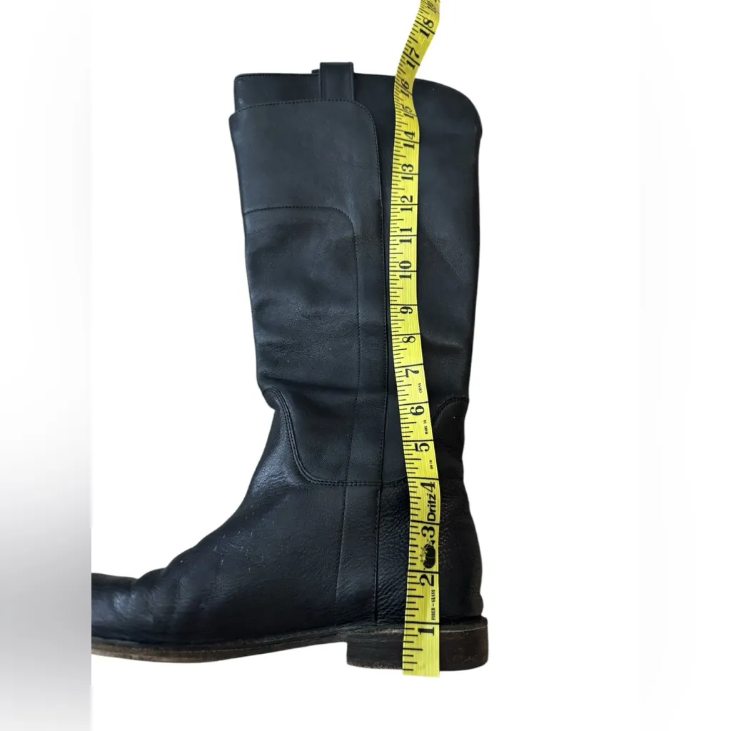 FRYE Paige Leather Riding Boots‎ Black Women's Size 7B Preowned - Image 6
