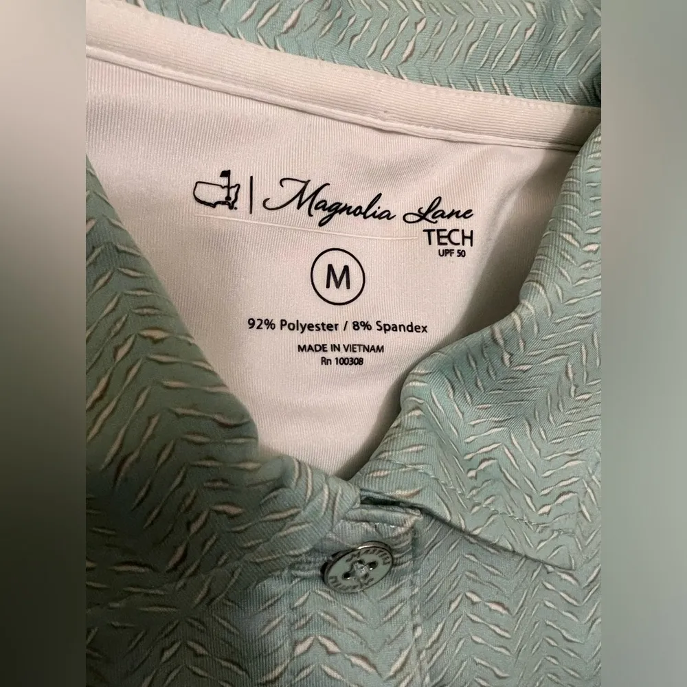 Womens magnolia lane masters golf sleeveless collar polo shirt Green Size M - Image 2