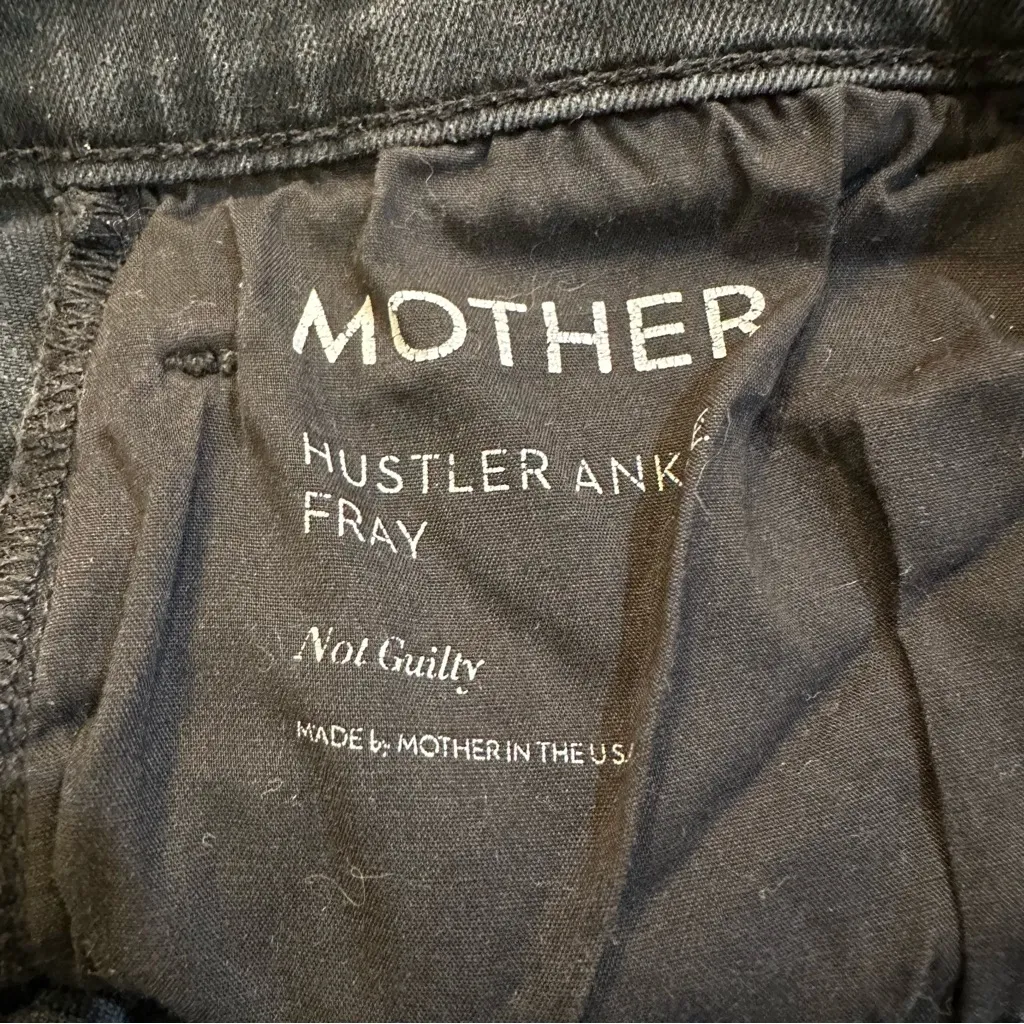 Mother Women's Not Guilty The Hustler Ankle Fray High Rise Jeans Size 29 Black - Image 11