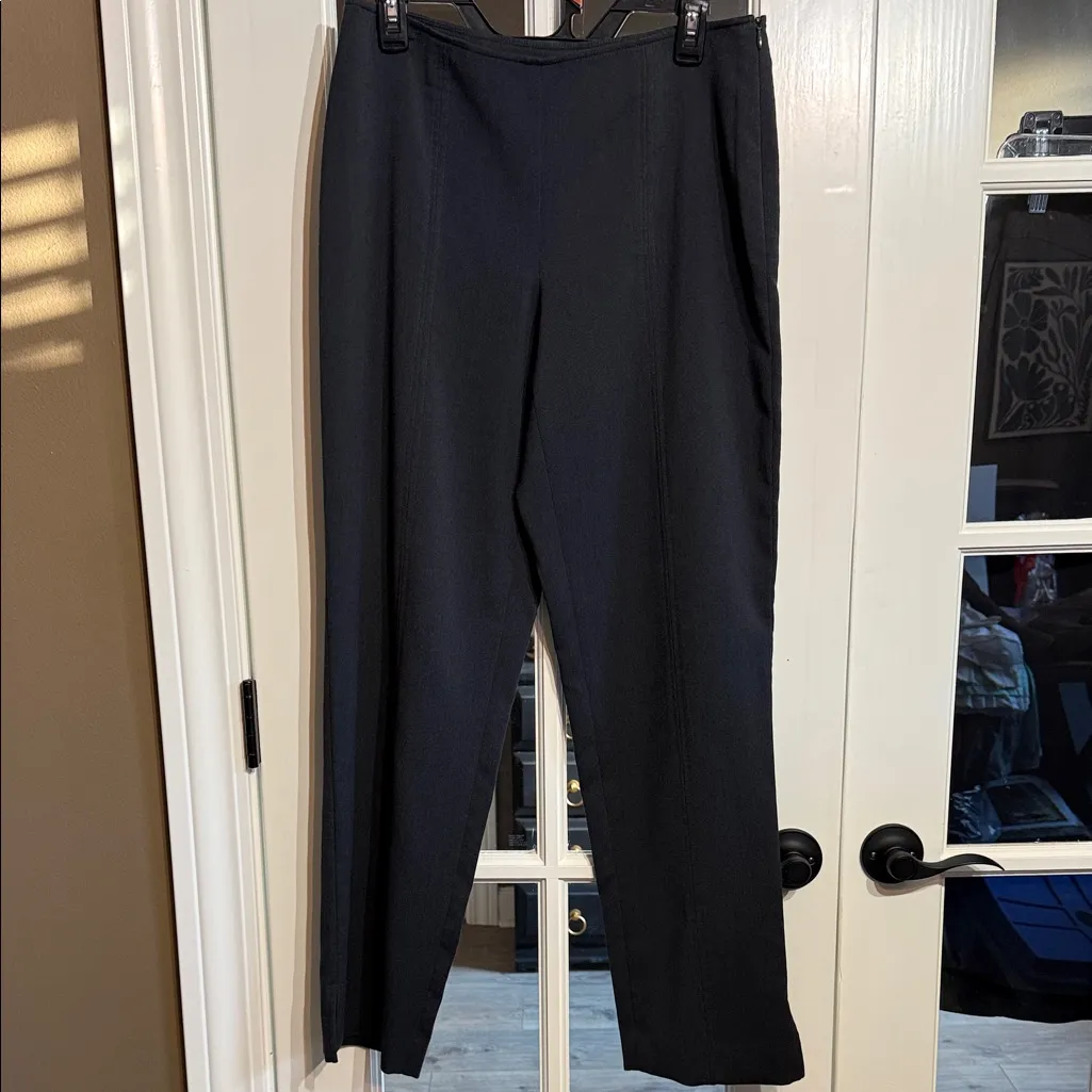 LIZ CLAIBORNE Michaela Smoke Grey Wide Leg Dress Pants Size 8 - Image 5