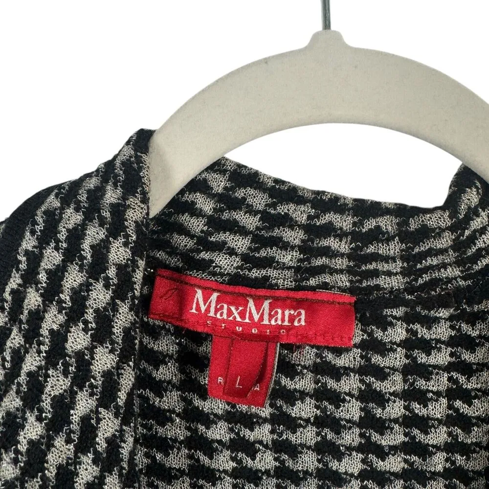Max Mara Studio Cardigan Sweater Preppy Office Business FLAW Womens Size Large - Image 3