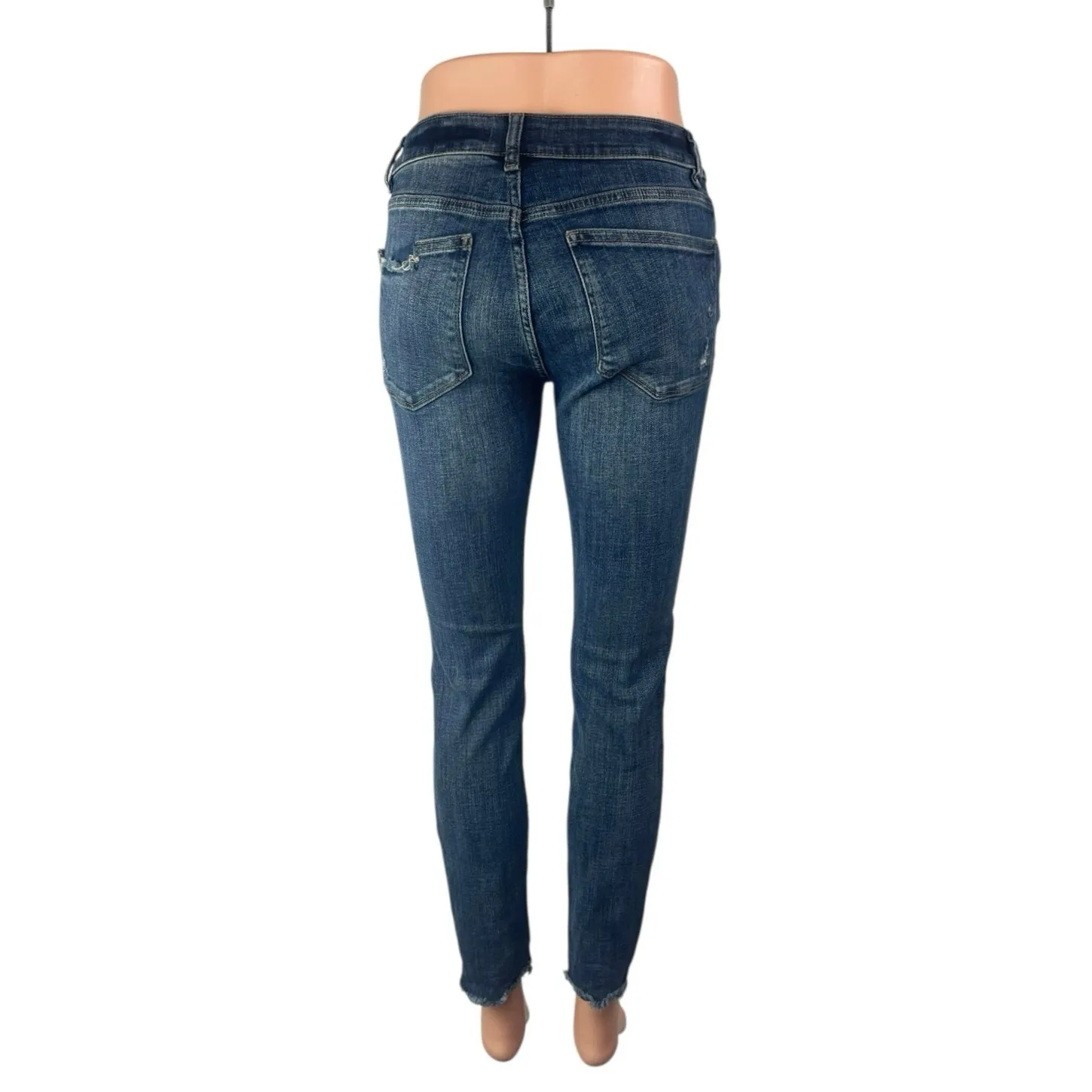 DL1961 Florence Ankle Mid Rise Intasculpt Skinny Blue Womens Denim Jeans Size 27 - Image 2