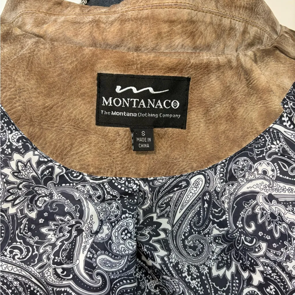 Montana Co Women’s Faux Leather Vest Brown Full Zip Vegan Western Bikercore Edgy - Image 8