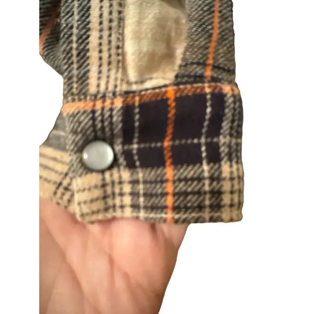 Sundance XS floral embroidered flannel boxy top 100% Cotton Western Boho prairie - Image 4